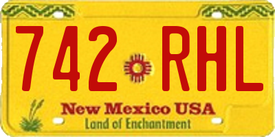 NM license plate 742RHL