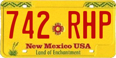 NM license plate 742RHP