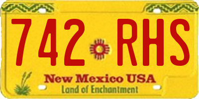 NM license plate 742RHS