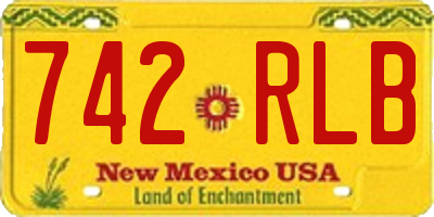 NM license plate 742RLB