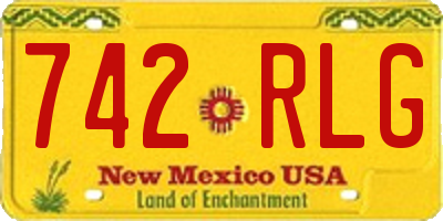 NM license plate 742RLG