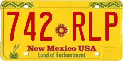 NM license plate 742RLP