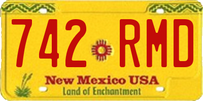 NM license plate 742RMD