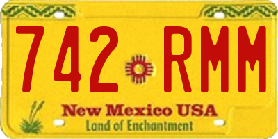 NM license plate 742RMM