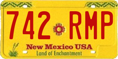 NM license plate 742RMP