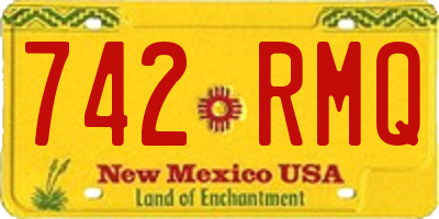 NM license plate 742RMQ