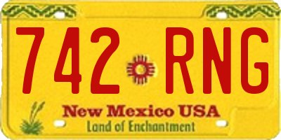 NM license plate 742RNG