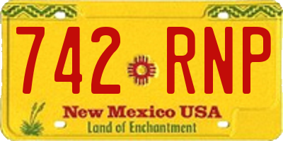 NM license plate 742RNP