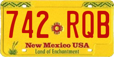 NM license plate 742RQB