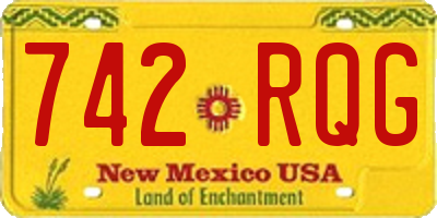 NM license plate 742RQG