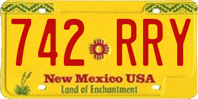 NM license plate 742RRY