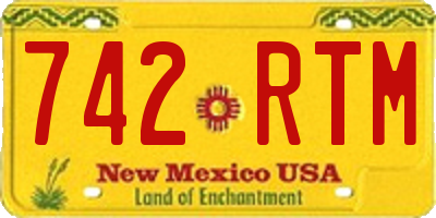 NM license plate 742RTM