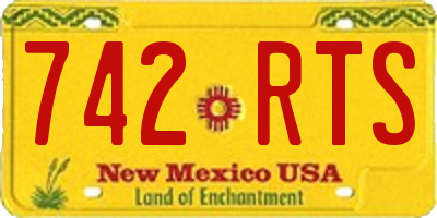 NM license plate 742RTS