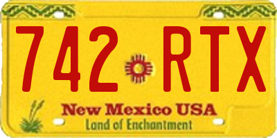 NM license plate 742RTX