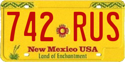 NM license plate 742RUS
