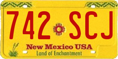 NM license plate 742SCJ