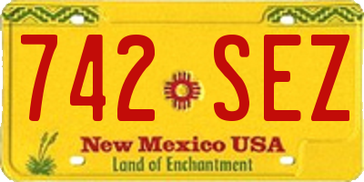 NM license plate 742SEZ