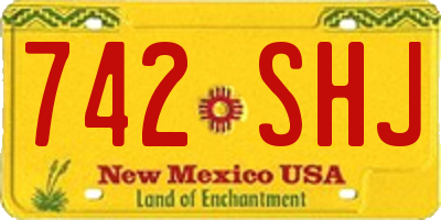 NM license plate 742SHJ