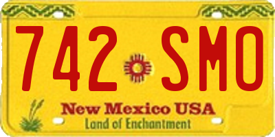 NM license plate 742SMO