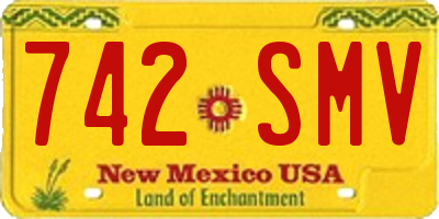 NM license plate 742SMV