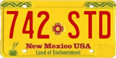 NM license plate 742STD