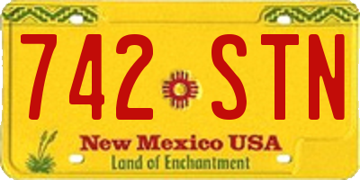 NM license plate 742STN