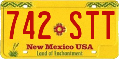 NM license plate 742STT