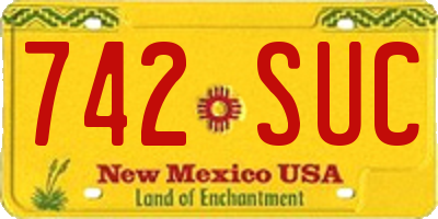 NM license plate 742SUC