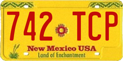 NM license plate 742TCP