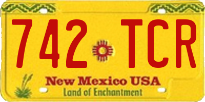 NM license plate 742TCR
