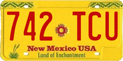 NM license plate 742TCU