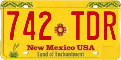 NM license plate 742TDR