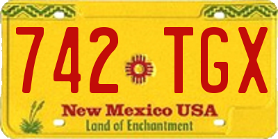 NM license plate 742TGX