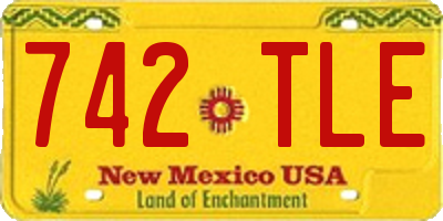 NM license plate 742TLE