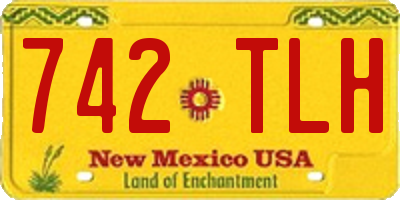 NM license plate 742TLH