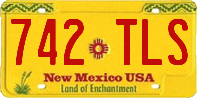 NM license plate 742TLS