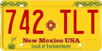 NM license plate 742TLT