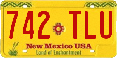 NM license plate 742TLU
