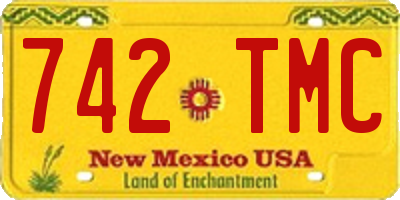 NM license plate 742TMC
