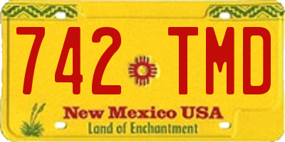 NM license plate 742TMD