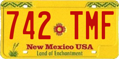 NM license plate 742TMF