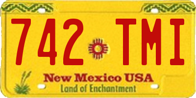 NM license plate 742TMI