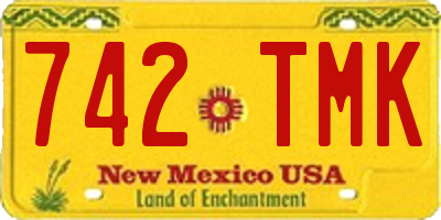NM license plate 742TMK