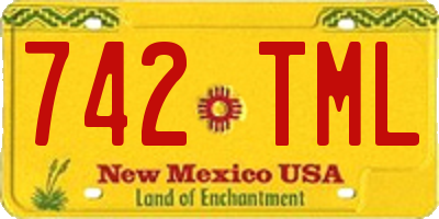NM license plate 742TML