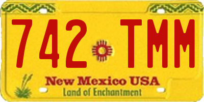 NM license plate 742TMM