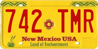 NM license plate 742TMR