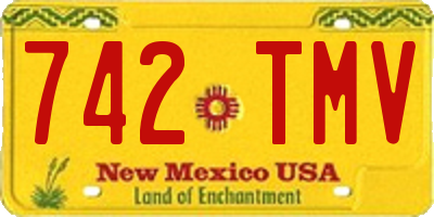 NM license plate 742TMV