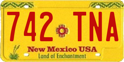 NM license plate 742TNA
