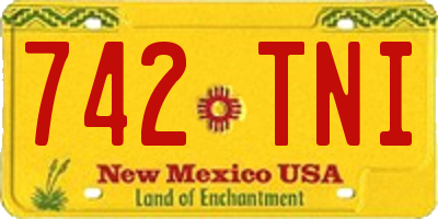 NM license plate 742TNI