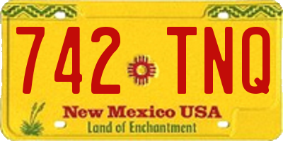 NM license plate 742TNQ